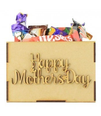 Laser Cut Plain Hamper Treat Boxes - Happy Mothers Day Wording
